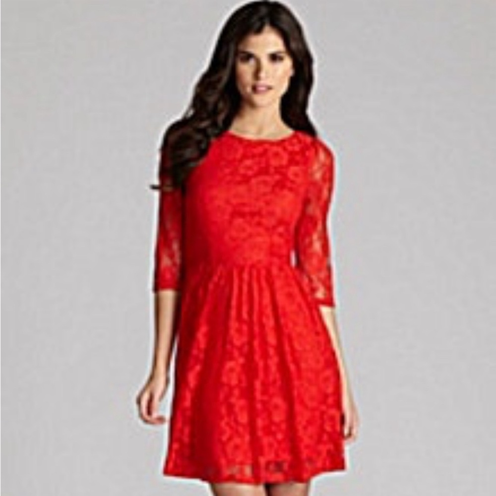 Gianni Bini Red lace dress